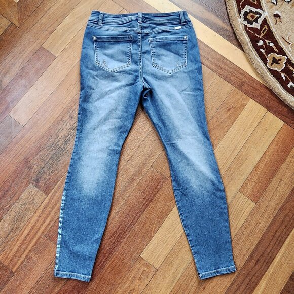 INC International Concepts Skinny Leg Regular Fit Shimmer Jeans Size 6 - Picture 12 of 16